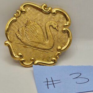 Vintage SCHWANS Dairy Metal Plate Plaque Dairy Emblem Award 2.5" Medallion